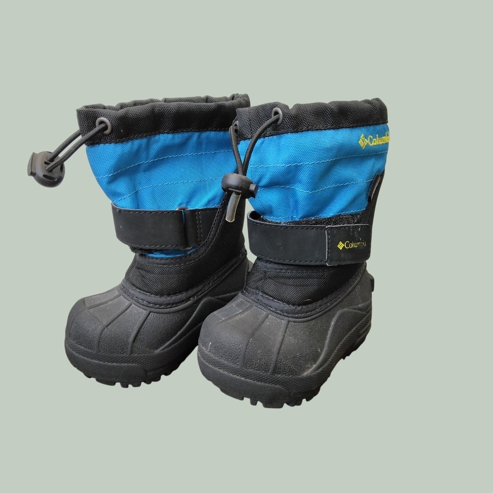 Columbia Kids Snow Boots Youth Size 5 Powderbug Plus II Waterproof Winter Black